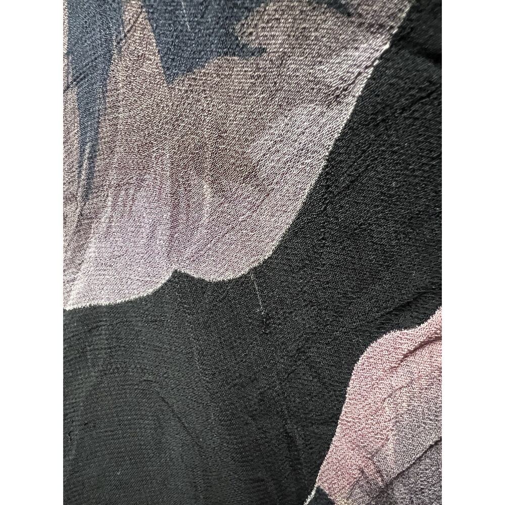 Vintage Nostalgia 90s Y2K bias cut Black Purple floral maxi dress rayon sz S - Picture 11 of 12
